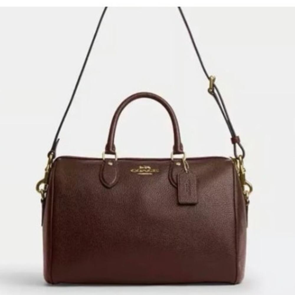 NWT Coach Rowan Large Satchel Bag in Maple CES11 - Picture 6 of 16